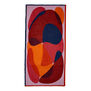 Abstract orange wool scarf